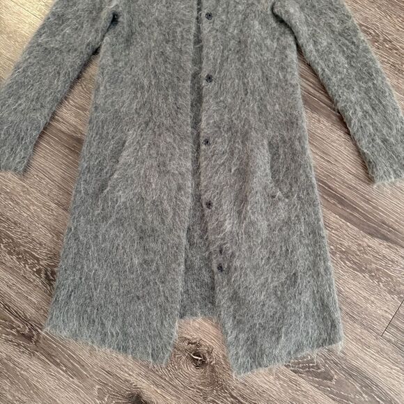 Eileen Fisher Fuzzy Long Cardigan - Picture 2 of 7